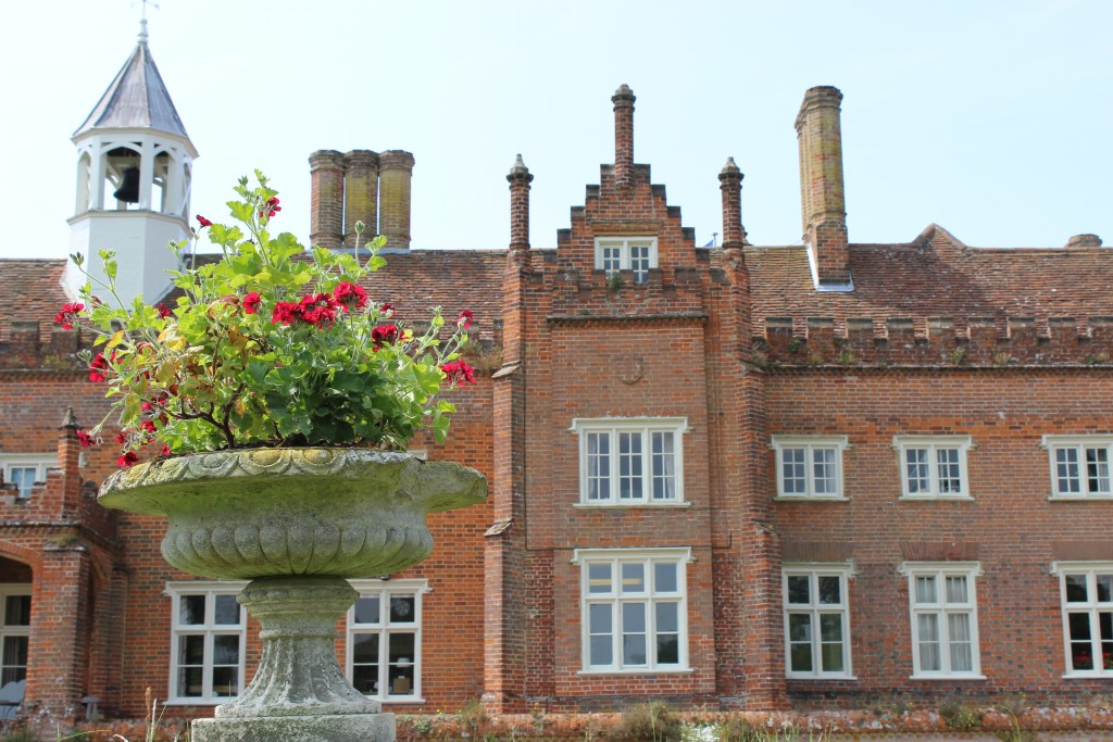 A view of Helmingham Hall from one of the gardens