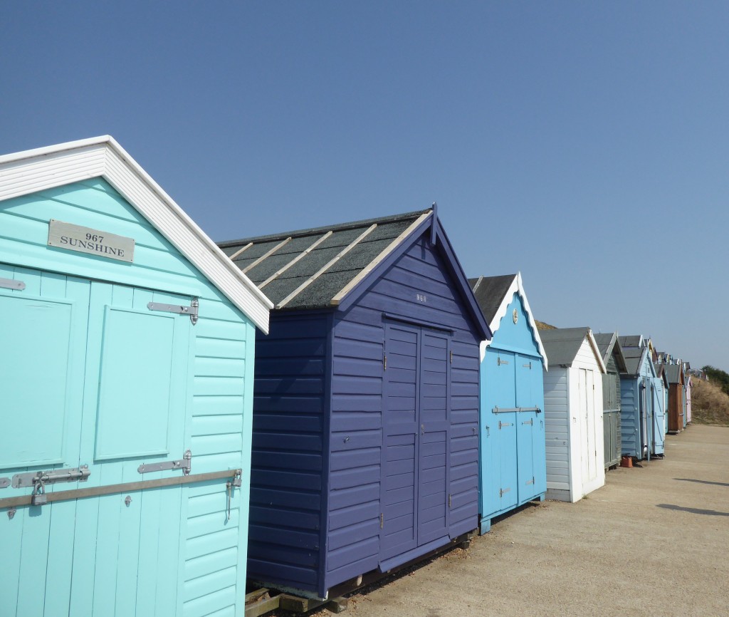 Old Felixstowe beach huts